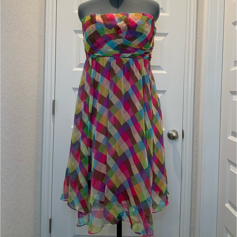 Pink Multicolored boxed dress